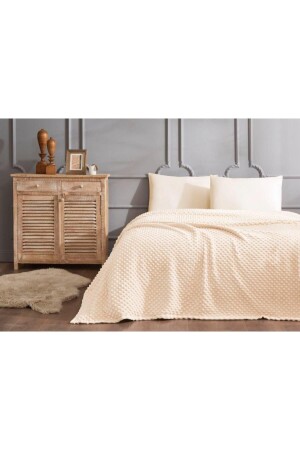 Battaniye Tomurcuk Çift Kişilik Mocha 200x220 - Özdilek