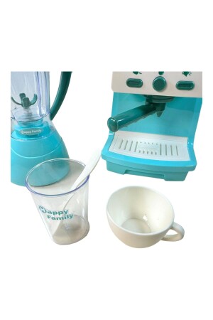 Batteriebetriebene Kaffeemaschine mit Ton und Licht und Obstmixer, Mixer, 2er-Set, Spielzeug-Haushaltsgeräte-Set - 6