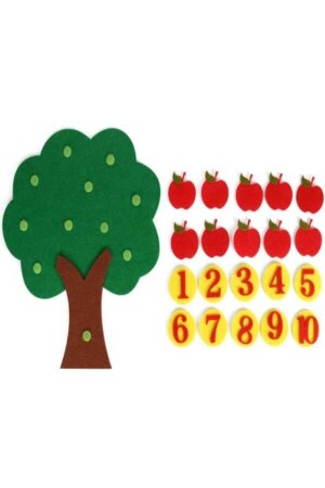 Baum, der Zahlen im Alter von 2, 3, 4, 5 und 6 lehrt, pädagogisches Spielzeug, Montessori-Kindergarten, Mathematik - 2