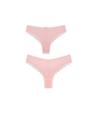 Baumwoll-Bikini mit Rückenspitze vorne, Standardgröße, 3er-Pack - 3