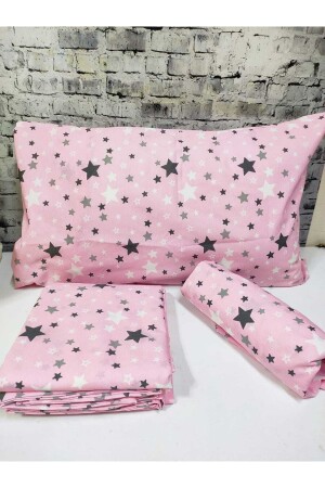 Baumwoll-Einzelbettbezug-Set mit Sternenmuster und elastischen (Spannbettlaken) NEW-STAR-DUVET COVER - 2