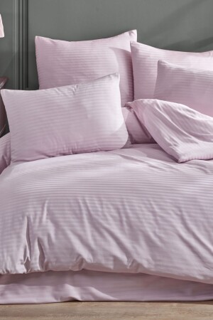 Baumwollsatin-Bettbezug-Set, doppeltes elastisches Laken, LUX GESTREIFT - VENICA MASCUSE