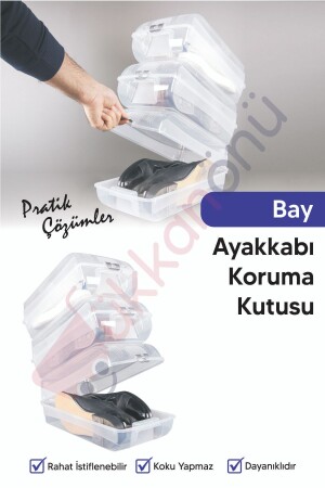 Bay Ayakkabı Saklama Ve Koruma Kutusu (3 Adet) RH-82 - 2