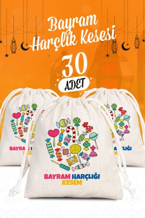 Bayram Harçlığı Kesesi 30'lu Paket - 10x13cm Boyutlarında - İyi Bayramlar Kesesi - 1