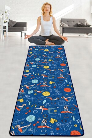 Be Active 60x200 cm Djt Yoga-Sport-Fitness-Pilates Teppich waschbar rutschfest - 1