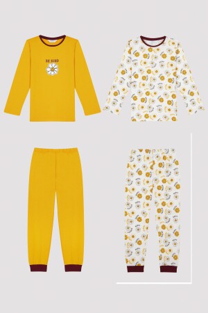 Be Kind Langarm-Pyjama-Set für Mädchen, zweiteilig, PN876LZS23SK-MIX - 1