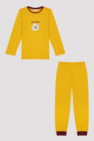 Be Kind Langarm-Pyjama-Set für Mädchen, zweiteilig, PN876LZS23SK-MIX - 3