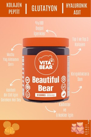 Beautiful Bear Cilt Vitamini 60 Adet - 5