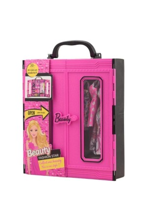 Beauty Elit Garderobentasche mit 30-teiligem Zubehör – Barbie-Kleidungsset beauty-30-parcali-dolap01 - 4