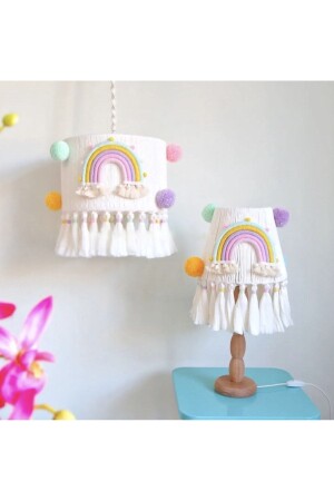 Baby-/Kinderzimmer-Makramee-Lampenschirm-Kronleuchter-Beleuchtungsset im besonderen Design TYC00624348199 - Tasarı Sanatı