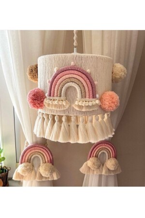 Baby-/Kinderzimmer-Spezialdesign-Regenbogen-Makramee-Kronleuchter und Vorhang-Krawatte TYC00626130179 - Tasarı Sanatı