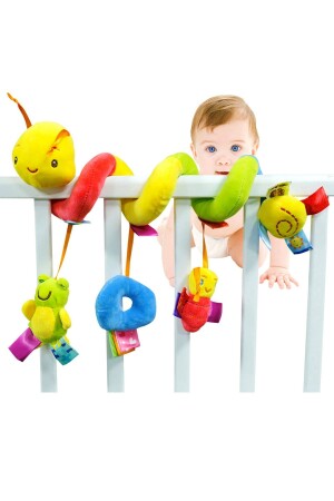 Bebek Beşik Puset Peluş Spiral Eğitici Çıngıraklı Oyuncak Bebek Arabası Asılan Yıkanabilen Oyuncağı - İnşirah Concept