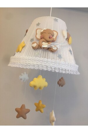 Bebek Çocuk Odası Avize Fil Kahve Sarı Krem Yıldız Balonlu filkahvebalon - 2
