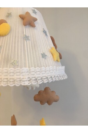 Bebek Çocuk Odası Avize Fil Kahve Sarı Krem Yıldız Balonlu filkahvebalon - 3