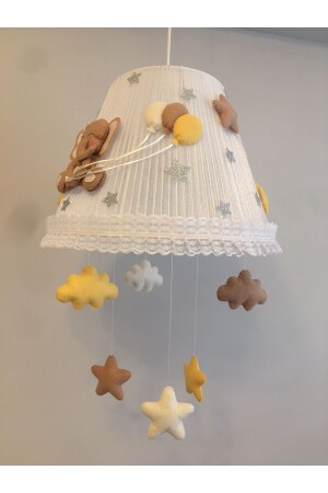 Bebek Çocuk Odası Avize Fil Kahve Sarı Krem Yıldız Balonlu filkahvebalon - 4