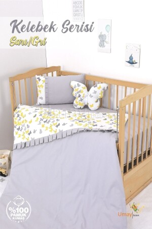 مجموعة غطاء غطاء الأطفال من MNZ ، ورق السرير - 100% القطن UMAY413 - Umaybebek