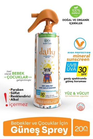 Bebek Ve Çocuklar Için Doğal Güneş Koruyucu Sprey 200 Ml - 1