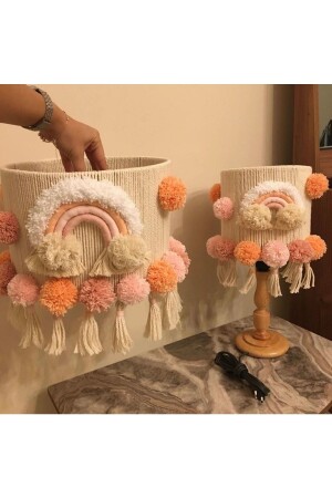 Baby-/Kinderzimmer-Makramee-Kronleuchter-Lampenschirm im besonderen Design, 2er-Set TYC00622507637 - Tasarı Sanatı