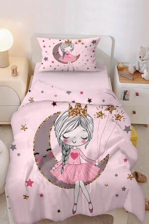 (مـنـز باليرينا) الأميرة الجنية الجالسة على القمر (مُنْمَشَرَة) (مُعدّة أطفال الأطفال الأسرة - Bebişim Halı