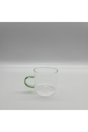 Becher aus hitzebeständigem Borosilikat-Thermisil-Glas, 6 Stück, 180 ml, 69-glass-mug-small-green-69 - 1