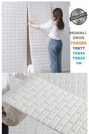 Beden Seçenekli Silinebilir Kendinden Yapışkanlı 3d Esnek Duvar Kağıdı Paneli Kağıdı - Renkli Duvarlar