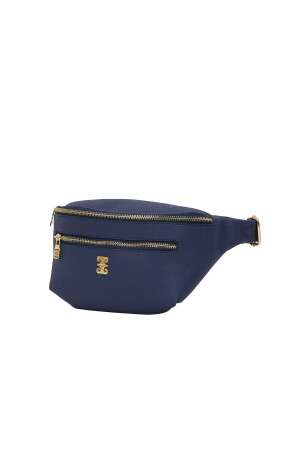 Bedruckte dunkelblaue Damen-Gürteltasche 05PO22Y1542 - 1