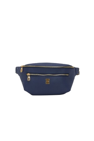 Bedruckte dunkelblaue Damen-Gürteltasche 05PO22Y1542 - 4