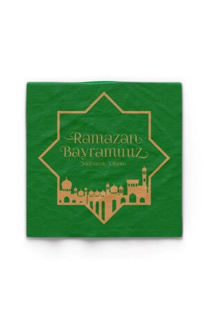 Bedruckte Serviette 16 Stück Ramadan Feast Grün - 1
