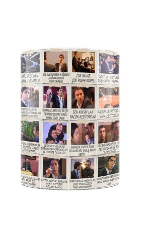 Bedruckte Tasse „Valley of the Wolves“-Serie „Polat Scenes“, Holzuntersetzer mit Geschenk - 4