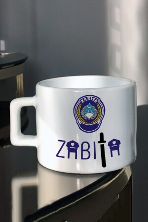 Bedruckte Tee- und Kaffeetasse im speziellen professionellen Design für Polizeibeamte EZ-ÇF-0158 - 2