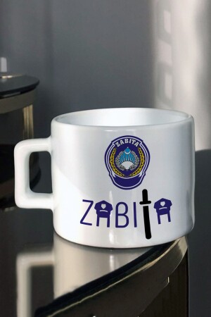 Bedruckte Tee- und Kaffeetasse im speziellen professionellen Design für Polizeibeamte EZ-ÇF-0158 - 1