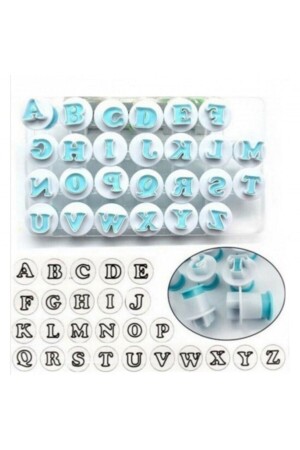 Bedrucktes Alphabet-Set, Großbuchstabe Kopat, Zuckerteigform mit Injektor, 26-teilig, TYC00643921556 - 4