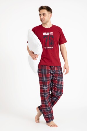 Bedrucktes Herren-Pyjama-Set mit kurzen Ärmeln 2170-k 2170-K - 1