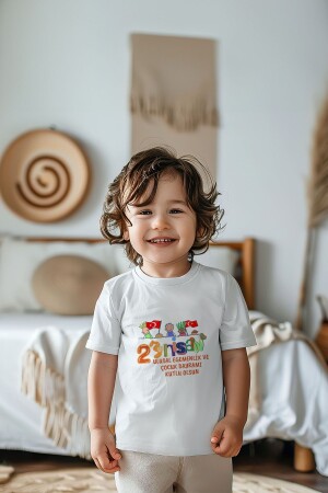 Bedrucktes Kurzarm-T-Shirt für Jungen vom 23. April aus 100 % Baumwolle - Lilabio