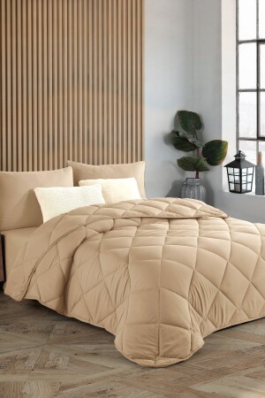 Beige weiche Silikondecke, Einzelbett, 155 x 215 cm, pampesyrgn - 1