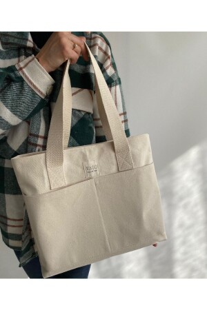 Beigefarbene Eco-Canvas-Tasche - 2