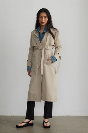 Beiger Neuauflage 1980 Trenchcoat 41813566 - 6