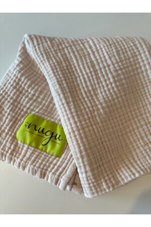 Bej Organik Pamuk 4 Katlı Müslin Örtü (100X120 CM) MS-B - İts Nugu