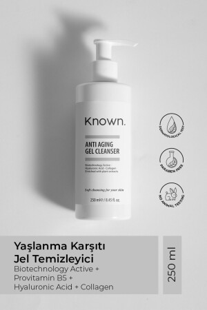 Bekannter Anti-Aging-Gel-Reiniger 250 ml (BİOTECHNOLOGY ACTIVE & HYALURONSÄURE & KOLLAGEN) KNW12 - 1