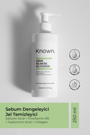 Bekannter Sebum Balancing Gel Cleanser 250 ml (SALICYLSÄURE & HYALURONSÄURE & KOLLAGEN) KNW10 - 1