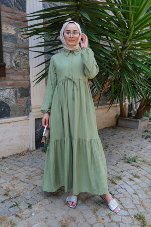 Bel Buzgulu Elbıse Mınt Yesıl - Locco