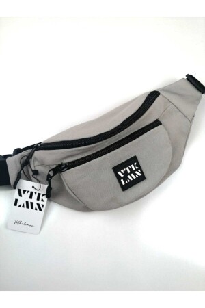 كيس كتف وخصر ذات لون رمادي - Vatkalimon