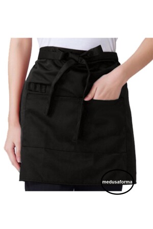 Belden Mutfak Önlüğü Master Chef Cafe Restaurant Şef Garson Aşçı Kuaför Sanat Barista Önlük - Siyah 252955837 - medusaforma