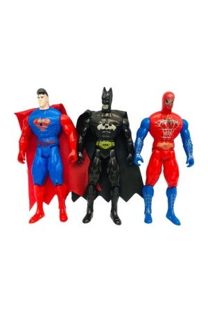 Beleuchtete dreiteilige Spider-Man-Superman-Batman-Heldenfigur - 1