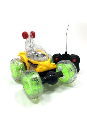 Beleuchtetes, gelbes, wiederaufladbares, ferngesteuertes Crazy Acrobat-Spielzeugauto 37370000000230 - 2