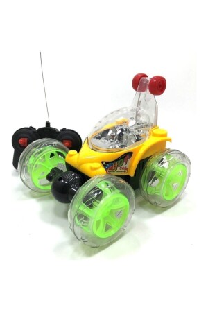 Beleuchtetes, gelbes, wiederaufladbares, ferngesteuertes Crazy Acrobat-Spielzeugauto 37370000000230 - 1