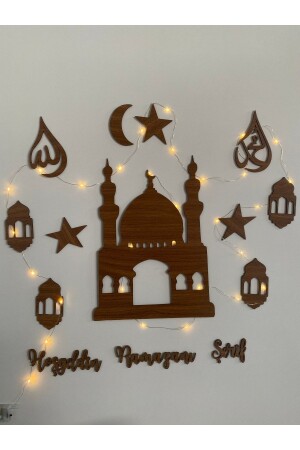 Beleuchtetes Ramadan-Ornament aus Holz - 6