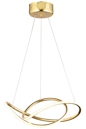 Belina Gold Pendelleuchte, 48 Watt, Büro-Kronleuchter mit 3 farbigen LEDs, moderne Küche, Badezimmer, Wohnzimmer, Hängelampe, Kronleuchter 11287-01-GD - 4