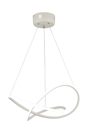 Belina Weiße Pendelleuchte, 48 Watt, Büro-Kronleuchter, 3-farbige LED, moderne Küche, Badezimmer, LED-Wohnzimmer-Pendelleuchte, Kronleuchter 11287-01-WH - 3