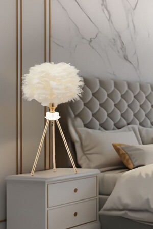 Belinay Gold Lampenschirm Tischlampe Modernes Design – Lampenschirm für Schlafzimmer und Wohnzimmer - 1